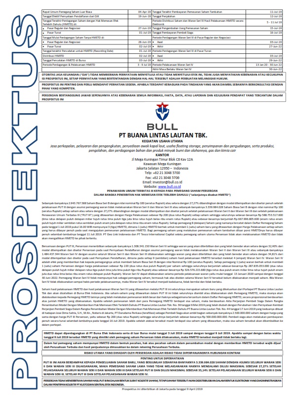 BULL RIGHT ISSUE III PROSPECTUS